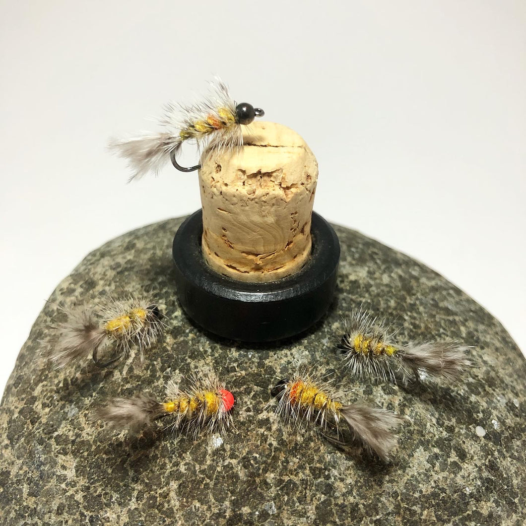 Yellow Micro Buzzer fly 5 pack.