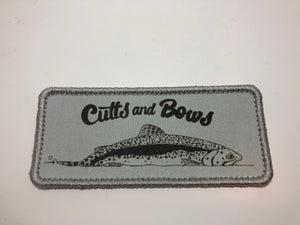 "Rising trout" sew on patch