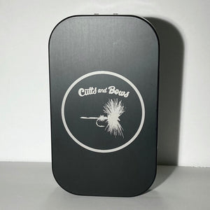 Black Etched "DRYFLY" Aluminum Fly Box