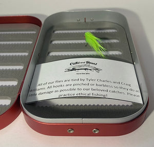 Red Etched "CUTTY" Aluminum Fly Box